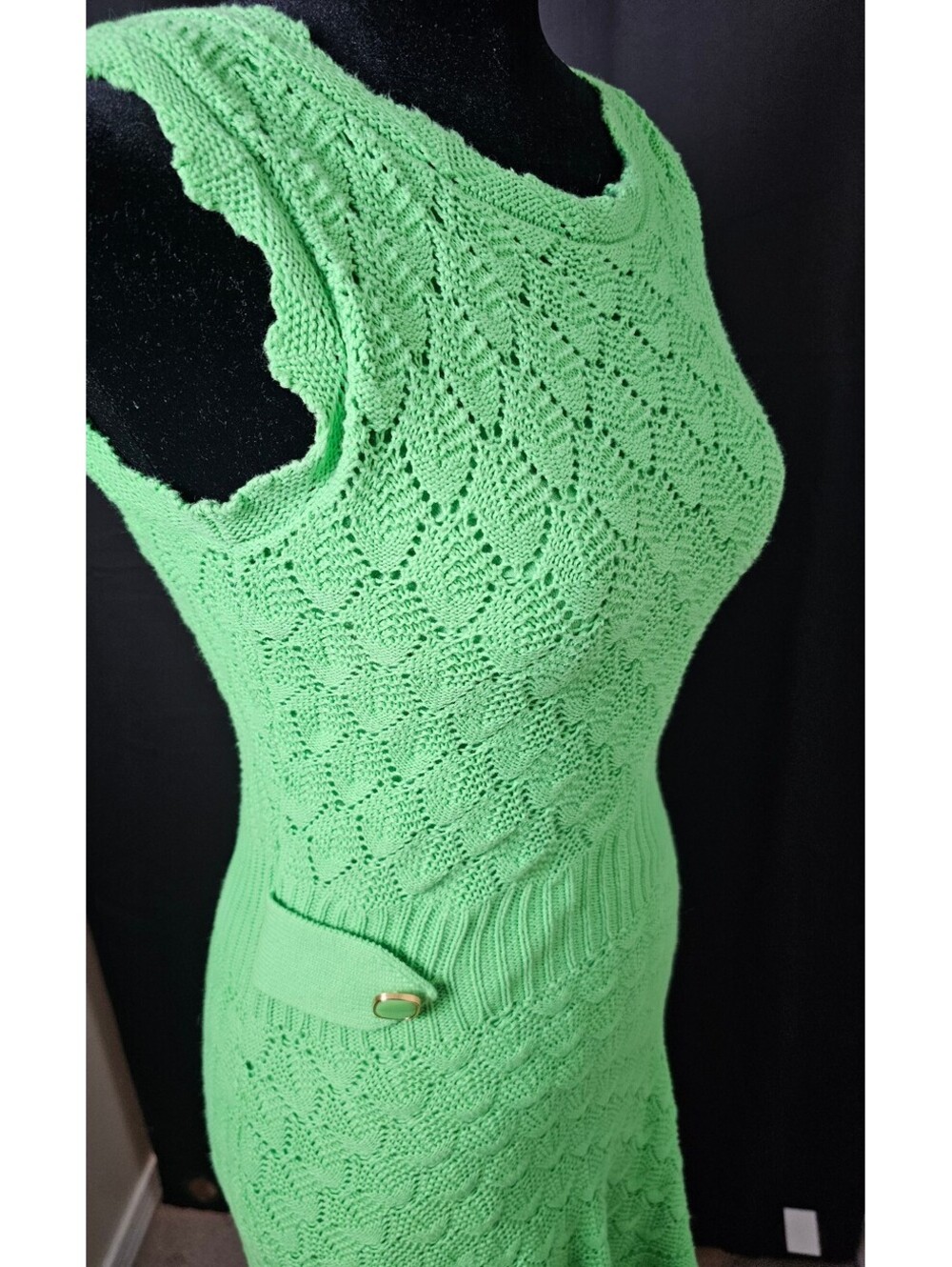 Lilly Pulitzer Dress Green Womens S Knit Button Detail